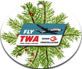 TWA Connie Super G Logo Ornaments