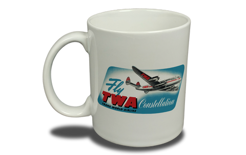 TWA Fly TWA Connie Bag Sticker  Coffee Mug