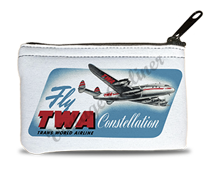 TWA 1940's Constellation Bag Sticker Rectangular Coin Purse