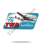 TWA 1940's Constellation Round Coaster