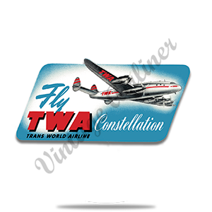 TWA 1940's Constellation Round Coaster