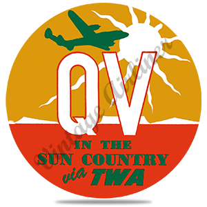TWA QV in the Sun Round Coaster