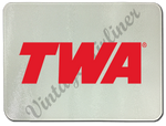 TWA Red Logo Glass Cutting Board