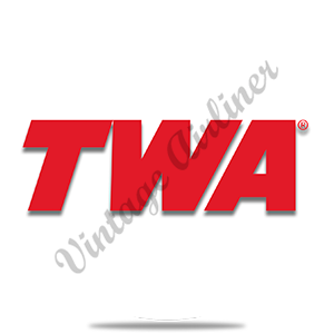 TWA Red Logo Round Coaster