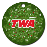 TWA Red Logo Ornaments
