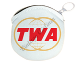 TWA Twin Globe Logo Round Coin Purse