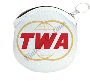 TWA Twin Globe Logo Round Coin Purse