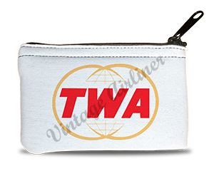 TWA Twin Globe Logo Rectangular Coin Purseh