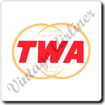 TWA Twin Globe Logo Square Coaster