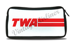 TWA Red Logo with Lines Travel Pouch
