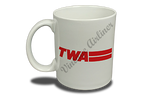 TWA Red Logo with Bars  Coffee Mug