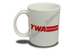 TWA Red Logo with Bars  Coffee Mug