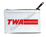 TWA Red Logo with Lines Rectangular Coin Purse