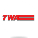 TWA Red Logo Square Coaster