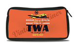 TWA 1930's DC-3 Wright Cyclone Bag Sticker Travel Pouch