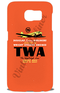 TWA 1930's DC-3 Wright Cyclone Engines Vintage Bag Sticker Phone Case