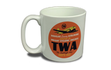 TWA Wright Cyclone DC-3 Bag Sticker  Coffee Mug