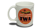 TWA Wright Cyclone DC-3 Bag Sticker  Coffee Mug