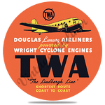TWA 1930's DC-3 Wright Cyclone Round Coaster