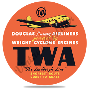 TWA 1930's DC-3 Wright Cyclone Round Coaster