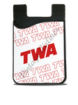 TWA 1980's White Timetable Card Caddy