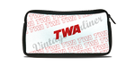 TWA 1980's White Timetable Cover Travel Pouch