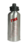TWA 1970's White Timetable Cover Aluminum Water Bottle