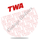 TWA 1980's White Timetable Round Coaster