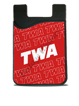 TWA 1980's Red Timetable Card Caddy