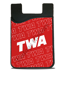 TWA 1980's Red Timetable Card Caddy