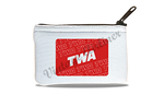 TWA 1980's Red Timetable Rectangular Coin Purse