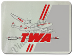 TWA 1947 Connie Ticket Jacket Cover Glass Cutting Board