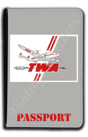 TWA 1940's Ticket Jacket Passport Case