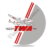 TWA 1947 Ticket Jacket Cover Round Coaster