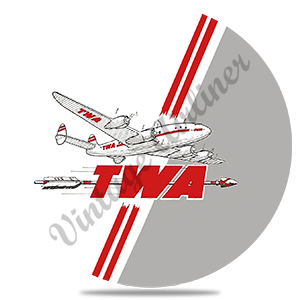 TWA 1947 Ticket Jacket Cover Round Coaster