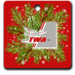 TWA 1947 Ticket Jacket Logo Ornaments