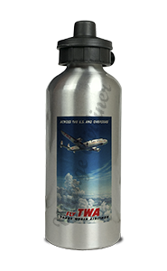 TWA European Travel Poster Aluminum Water Bottle