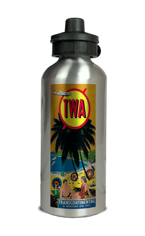 TWA Transcontinental & Western Air Aluminum Water Bottle