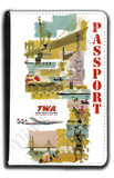 TWA 1950's Travel Images Passport Case