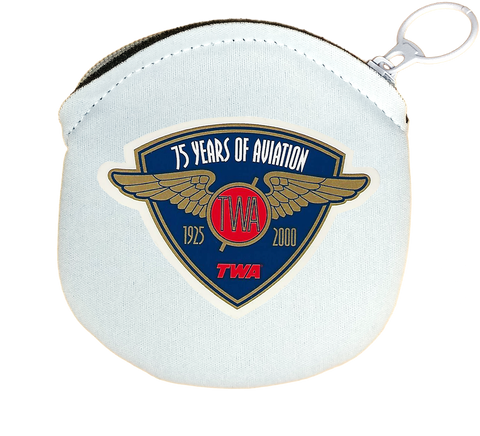 TWA 75 Years of Aviation Round Coin Purse