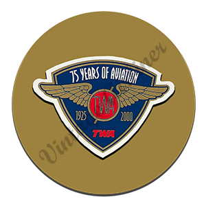 TWA 75 Years of Aviation Round Mousepad