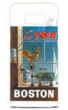 TWA 1950's Boston Travel Poster Phone Case