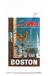TWA 1950's Boston Travel Poster Phone Case