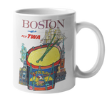 TWA Boston Vintage Art Coffee Mug