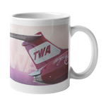 TWA Vintage Livery In Pink Sky Coffee Mug