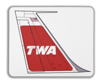 TWA Livery Airlplane Tail Mousepad