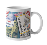 TWA Ticket To Washington DC Collage Art Coffee Mug