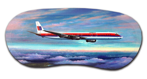 United Airlines DC8 by Rick Broome Sleep Mask