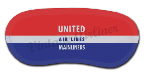 United Airlines 1940's Mainliner Cover Bag Sticker Sleep Mask