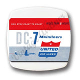 United Airlines 1950's DC-7 Mainliner Cover Magnets